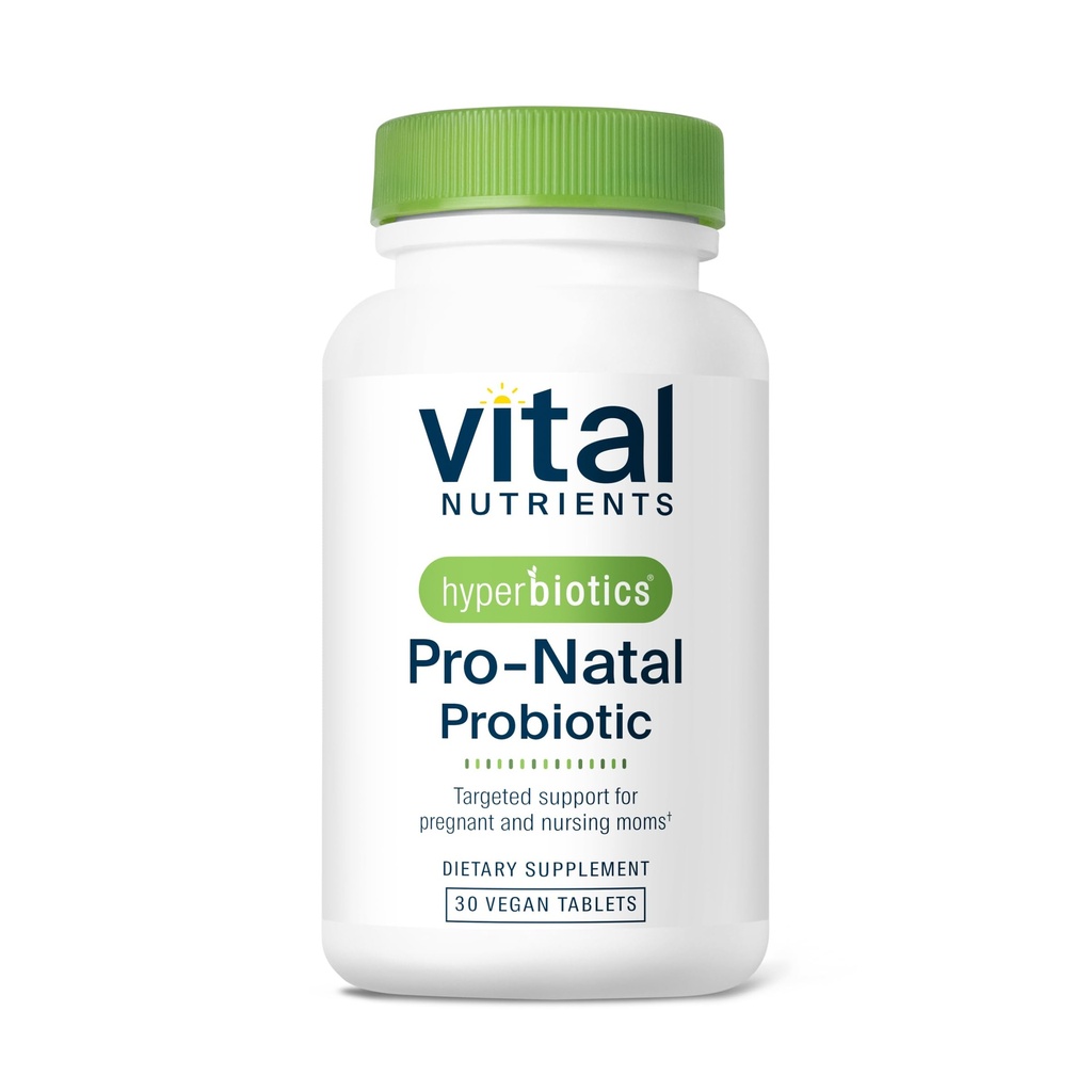 Hyperbiotics Vital Foodsents Pro-Natal Prenatal Probiotic Probiotics for Women | תמיכה ב- Occasional Nausea, Bloating, and Gas | הריון טבעוני פרוביוטי עבור נשים