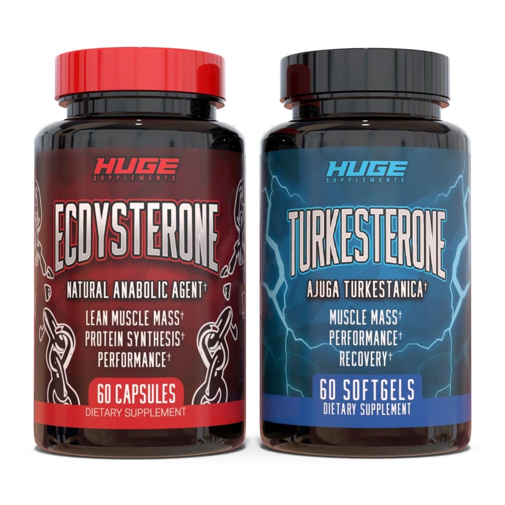 תוספי ענק Turkesterone & Ecdysterone Stack, בנו שריר וכוח, לשפר את טכנולוגיית Absorption (60 משרתים)
