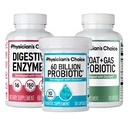 CHOICE Gut Guardian Bundle: תמיכה מתקדמת ב Bloating & Digestion עם 60 מיליארד Probiotic, Digestive Enzymes & Bloat + Gas Probiotic - Daily Gut Health Support for Women and Men