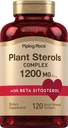 Piping Rock Plant Sterols תוסף | 1200 מ"ג | 120 Softgels | עם Beta Sitosterol Complex