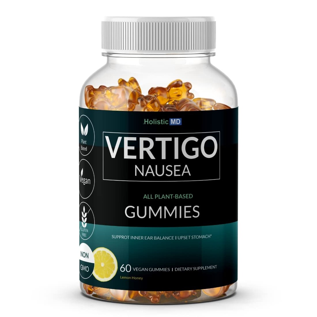 מוצרים להקלה Vertigo חקרו קלינית Kudzu Gingko Astragalus ג'ינג'ר Black Cohosh & Peony פרח; Nausea Vertigo Dizziness הקלה | נוסחאות מבוססות צמחי non GMO | טעם לימון 60 מסטיק
