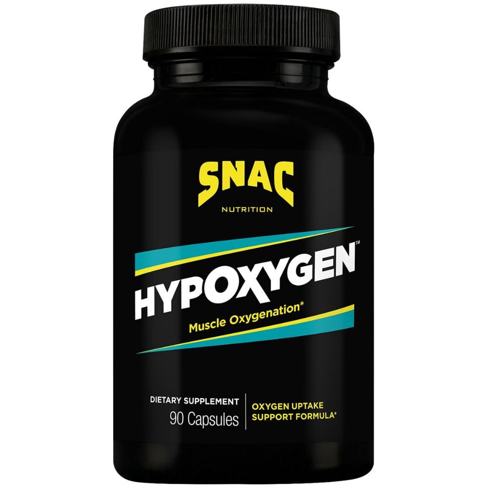 SNAC HypOxygen - ביצועי חמצן שרירים ו- Endurance תוסף, משפר את ה- VO2 Max & Assists של הגוף עם התאוששות מאימון תחרותי גבוה, 90 קפסולות Veggie (45 משרתים)