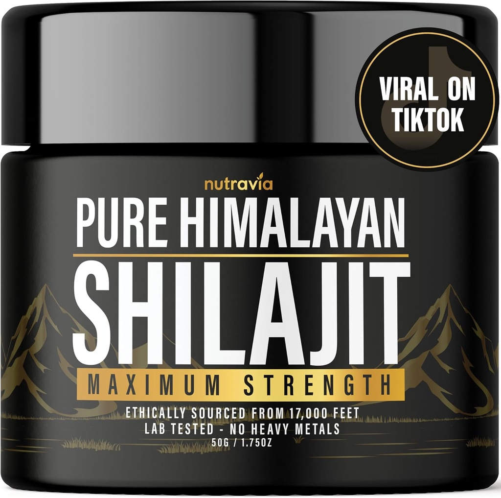 שילאג'יט Pure ההימלאיה האורגנית Resin - Natural Authentic Lab Tested Formula for Men, Women - No Heavy Metals - 600 מ"ג מקס כוח עם 85+ Trace מינרלים זהב כיתה שיאהג'יט (1 Pack)