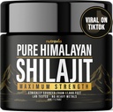 שילאג'יט Pure ההימלאיה האורגנית Resin - Natural Authentic Lab Tested Formula for Men, Women - No Heavy Metals - 600 מ"ג מקס כוח עם 85+ Trace מינרלים זהב כיתה שיאהג'יט (1 Pack)