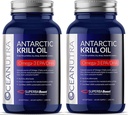 100% שמן קריל טהור 1000MG 120-Day אספקת כוח כפול 56% Phospholipids Astaxanthin Sustainableאנטארקטי SuperbaBoost אומגה 3 EPA DHA Heart Skin Care, צד שלישי נבדק, ללא שמן דגים