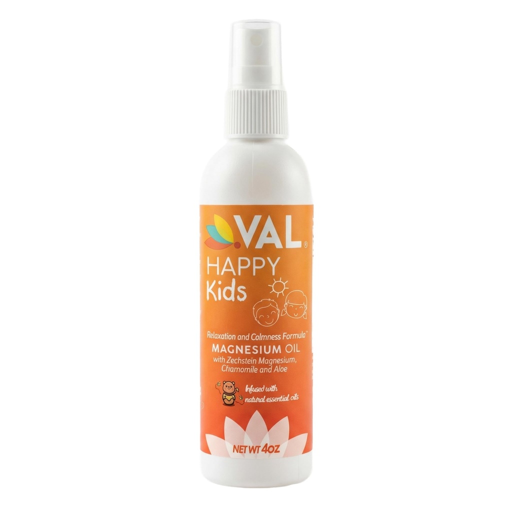VAL Kids Magnesium Oil Spray - Natural Bedtime Calm & Mood Support | Zechstein Magnesium, Chamomile & Aloe | No Itch | Fast-Absorbing | Made in USA | 4ozstein Magnesium, Chamomile & Aloe | No Itch | No Itch | No Itch | Fast-Absorbing | Made in USA | עריכה
