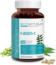 Biovitalia Plant Based Neem 1000 מ"ג קפסולת לגברים ונשים | תוספי תזונה | תמיכה בריאה וקידום Detoxification - 60 קפסולות טבעוניות