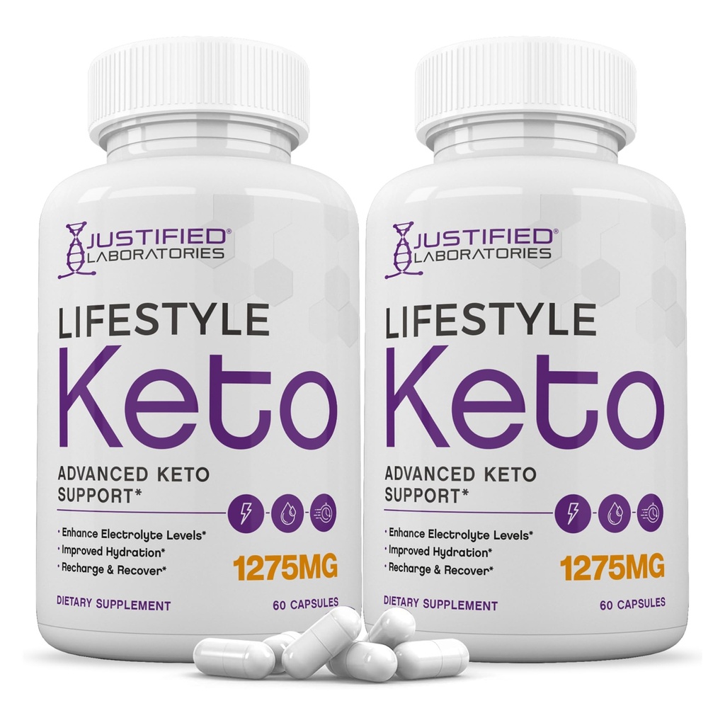 מעבדות מוצדקות (2 Pack Lifestyle Keto Pills 1275MG New & Enhanced Formulas Apple Cider Vinegar אקסטרה אבקת שמן זית ירוק אבקת תה מעל 120 קפסולות