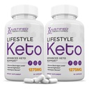 מעבדות מוצדקות (2 Pack Lifestyle Keto Pills 1275MG New & Enhanced Formulas Apple Cider Vinegar אקסטרה אבקת שמן זית ירוק אבקת תה מעל 120 קפסולות