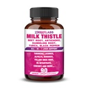 All-in-1 est Potency Milk Thistle NAC BeetRoot Artichoke Dandelion Root - Liver Health Support, Cleanse Detox & Fix, Antioxidant, Plus TUDCA Choline וג'ינג'ינג - 90 קפסולות טבעוניות