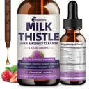 Milk Thistle Extracts for Liver Cleanse Detox & תיקון, 35-IN-1 Kidney תמיכה תוספת עם Artichoke & Dandelion for Urinary Tract, Bladder, טבעוני, non-GMO, סטרובידור, 2 FL OZ