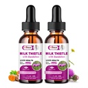 Liver Health Support נוזלי 2 Pack,600 מ"ג חלב זהtle 80% Silymarin לחלץ & 250 מ"ג Dandelion Root Extraction Root Extraction, Liver ניקוי Detox & תיקון שומן Liver פורמולה, טבעוני, non-GMO ו- All-Naturalalalalalalle