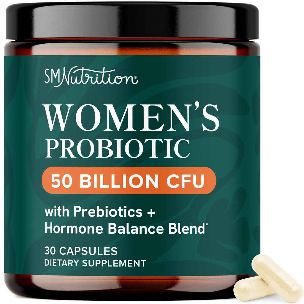 Probiotics for Women | 50 מיליארד CFU for Vaginal, pH Balance & Digestive Health Support