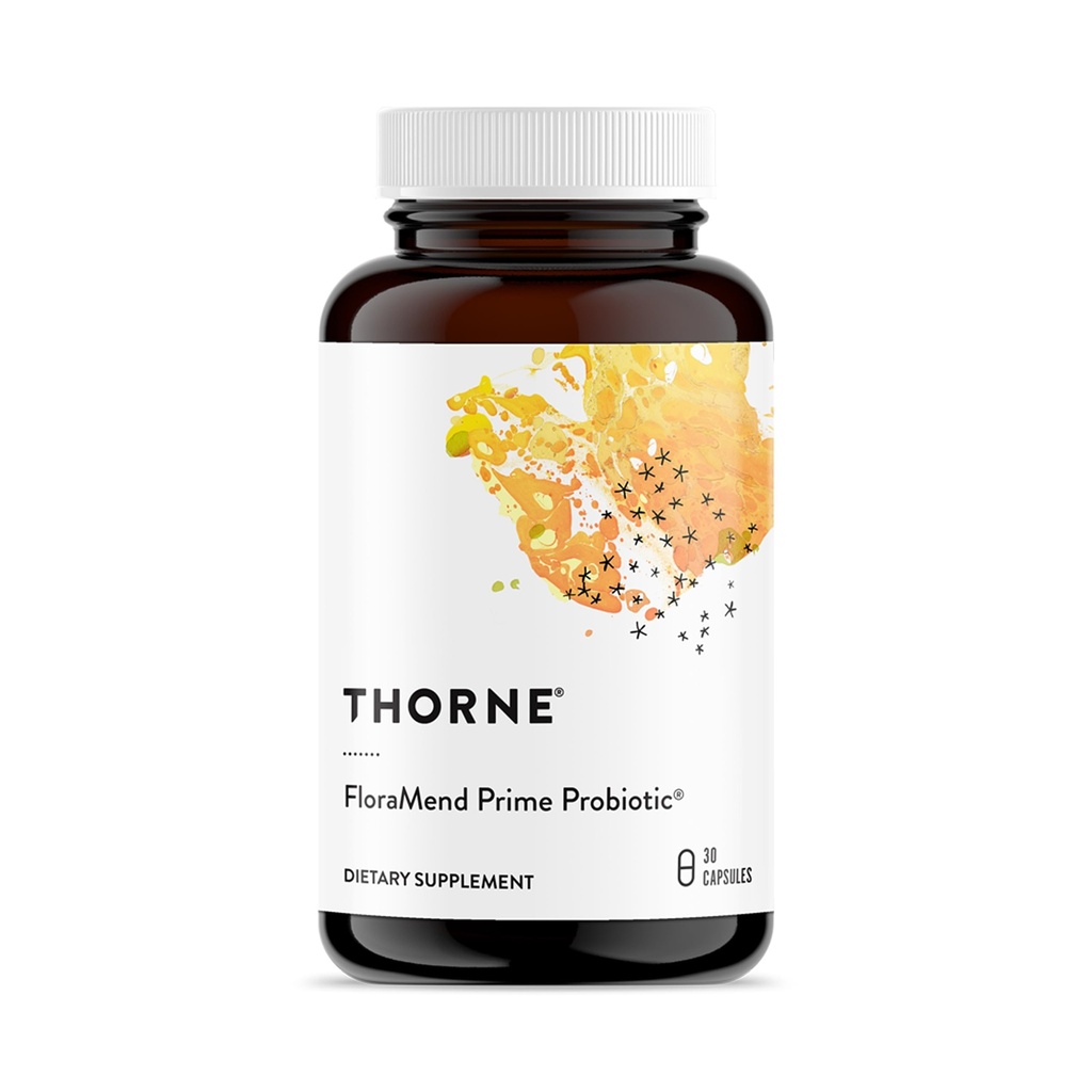 THORNE - FlorMend Prime Probiotic - Shelf Stable Probiotic - Gut Health Supplement to Aid Management & Support Digestive Health * 30 משרתים