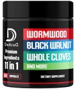 Wormwood קפסולות תוסף - מופק שחור וגוז, Cloves, Turmeric, Apple, Berberine HCl & More - 11 Ingredients משולב עבור מערכת החיסון, ניהול גוף - 60 קפסולות