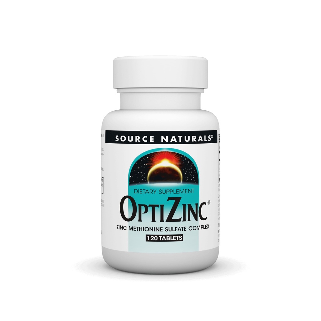 מקור Naturals OptiZinc Zinc Methionine Sulfate Complex & Dietary Supplement * - 120 טבליות