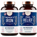 WINDSOR BOTANICALS ברזל תוסף ו- PMS הקלה בונדלה לנשים