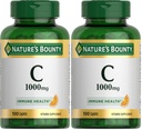 ויטמין C 1000mg של Nature's Bounty, Immune Support Supplement, Powerful Antioxidant, 100 Caplets (Pack of 2)