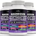 תוספת של AGE Magnesium - Powerful Glycinate Citrate Malate Oxide Turate Aspartate Gluconate Orotate & Mag Chloride Manganeseעצם בריאות העצם וכוח העצם, תמיכה משותפת 270 הרוזן הרוזן