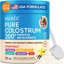 תוספי MAREE Colostrum - אבקת Bovine Colostrum עבור נשים וגברים עבור בריאות Gut - Grass Fed Colustrum Immune תמיכה תוספת בריאות עבור נשים עם L Glutamine - Calostro Bovino Para Adultosos