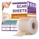 Silicone Scar Sheets, Medical Grade Silicone Scar Tape for Surgical, Hypertrophic, Keloid, C-Section, Burn, Old & New Scars, Reusable Professional Scars Removal Sheets (1.6"X 59" Roll-1.5M)