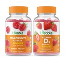 Magnesium + ויטמין D 5000 IU, חניכיים Bundle - גדול Tasting, ויטמין תוסף, Gluten חינם, GMO חינם, Chewable Gummymymymy