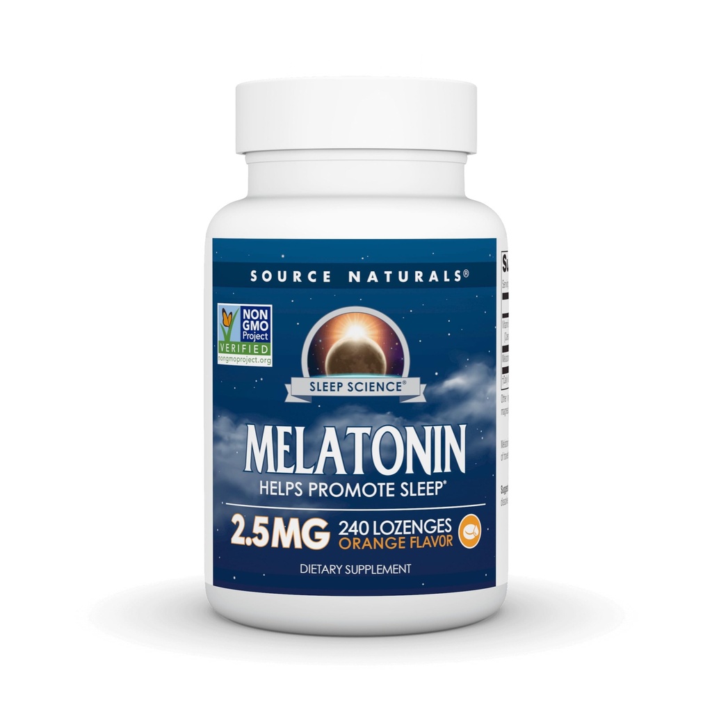 מקור Naturals Melatonin 2.5 מ"ג - 240 Orange Flavored Lozenges