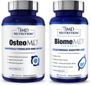 1MD תזונה OsteoMD & BiomeMD עבור נשים Bundle | תמיכה בעצמות מקיפה ובריאות שתן