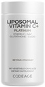 Codeage Liposomal ויטמין C+ Platinum - 1000 Mg ויטמין C, Glutathione, NAC (N Acetyl Cysteine), Resveratrol, CoQ10, Rutin, Elderberry, Quercetin, Rosehip, Citrus bioflavonoids - 180 קפסולות
