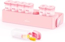 מארגנת גלולות שבועיות עם Locking Mechanism, Travel Damp-Proof Pill Box Case 7 Day כדי להחזיק ויטמינים, שמן דגים, תוספי מזון, Transud Inner תרופות ארגן עבור Pocket, Purse, BPA-חינם
