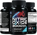 תוספת כוח Nitric Oxide תוספת 3X כוח L Arginine, Citrulline Malate, AAKG, Beta Alanine - Premium שרירים תמיכה Nitric Booster - אנרגיה טבעית ותמיכה בריאות הלב - 120 קפסולות