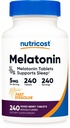 Melatonin 5 מ"ג, 240 טבליות מלוטשות מהירות (Mixed Berry Flavor) - Non-GMO, Gluten Free