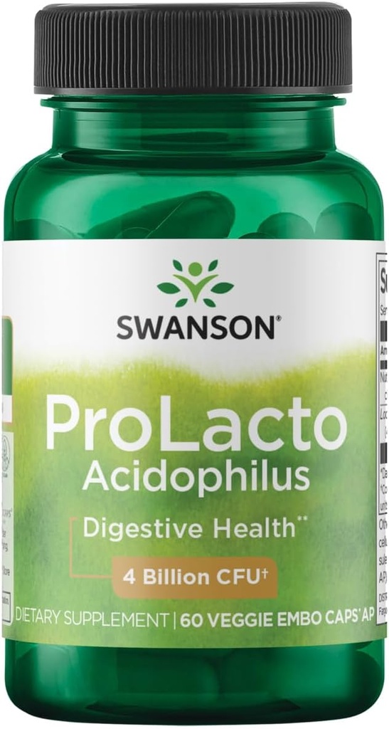 Swanson Prolacto Acidophilus 4 מיליארד Cfu 60 ואג קפסולות