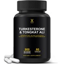 HUMANX Turkesterone & Tongkat Ali 900 מ"ג - תמיכה באנרגיה, סטטיה, ושיקום שרירים וצמיחה - תוספת טורקסטרון - טונגקאט עלי - אורך ג'ק לחלץ (Eurycoma Longifolia)