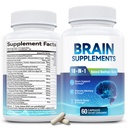 18-in-1 Brain Supplement for Memory and Focus - Nootropic קפסולות עם Alpha GPC, Bacopa, גינקו בילובה, Lion's Mane, ויטמין B6 & B12 | בריאות קוגניטיבית, בהירות נפשית
