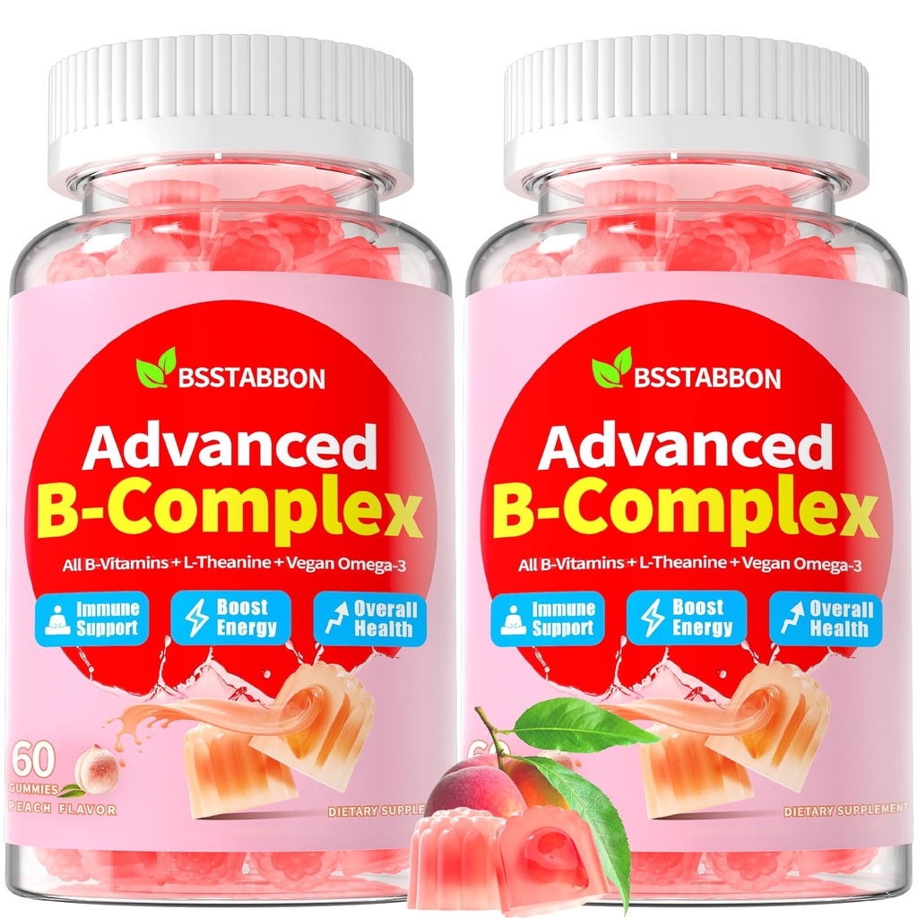 אורגני methylated ויטמין B Gummies: תוסף תרכובת טבעית עם B1 B2 B3 B5 B6 B7 B7 B12 B12 Plus D3 Zinc Magnesium Ashwagandha3 - תמיכה באנרגיה עבור נשים עובדות (120Count)