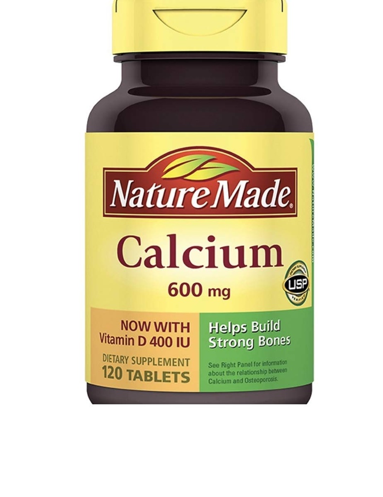 הטבע עשה Calcium 600 מ"ג עם ויטמין D - 120 טבליות על ידי הטבע