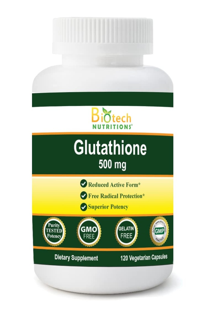 Glutathione 500 מ"ג 120 קפסולות ירקות