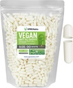 XPRS Nutra Size 00 קפסולות ריקות - 1000 ספירות קמחיות טבעוניות ריקות - גלולות צמחוניות - קפסולת צמחית DIY מילוי וggie Pill Caps עבור Do-It-Yourselfs (לבן)