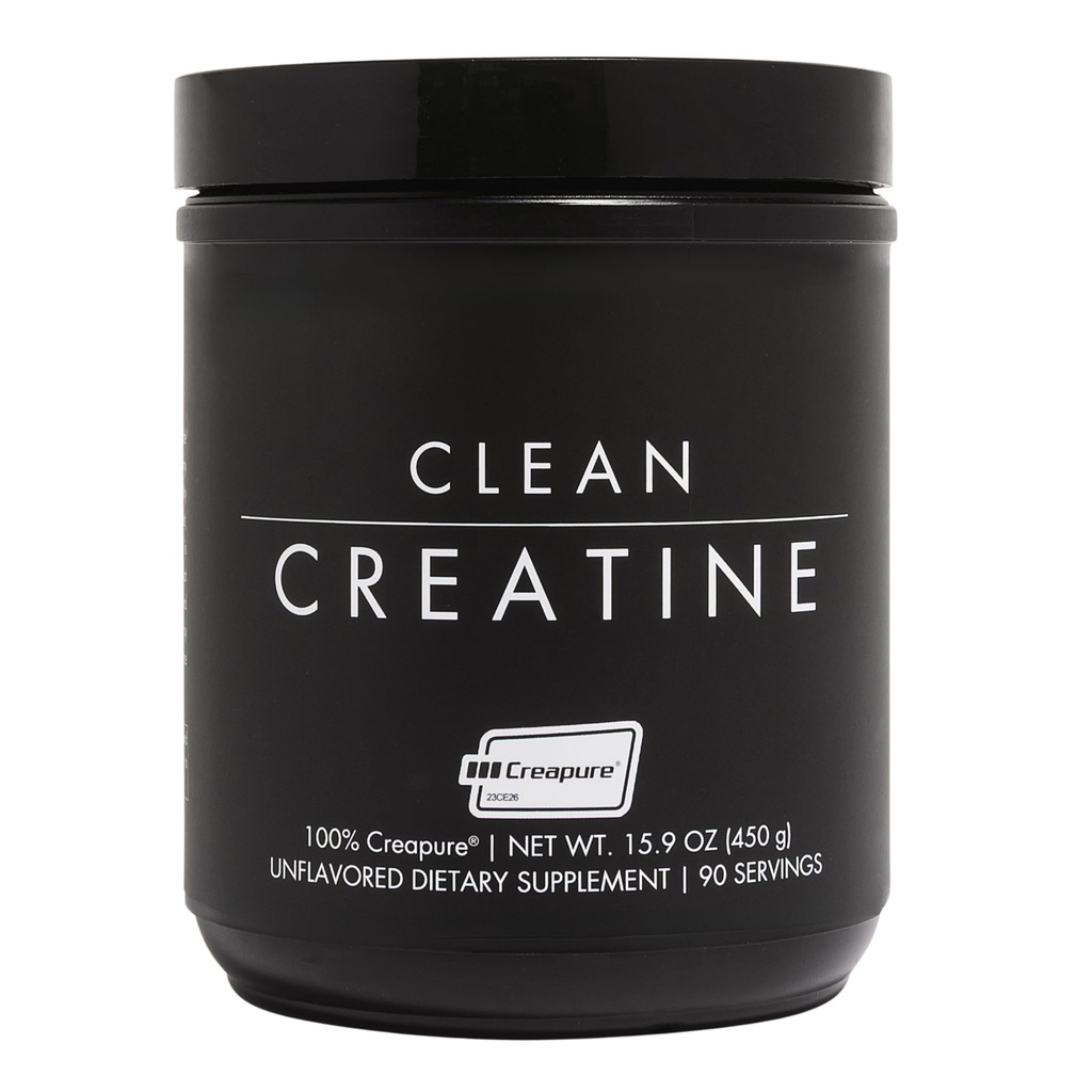 CLEAN Creatine - 100% Creapure® Creatine Monohydrate אבקת עבור בריאות שרירית, ביצועים ותמיכה קוגניטיבית | 3rd Party Certified by NSF | 90 משרתים | Unflaved | טבעוני, Keto, ו- Gluten-FreeFree FreeFree-Free-Free Support