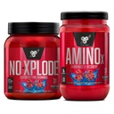 BSN Workout Bundle של NO XPLODE טרום עבודה אבקה כחול רז, 30 משרתי AMINO X שריר התאוששות Intra Workout תמיכה, Caffeine חינם Blue רז, 30 משרתים