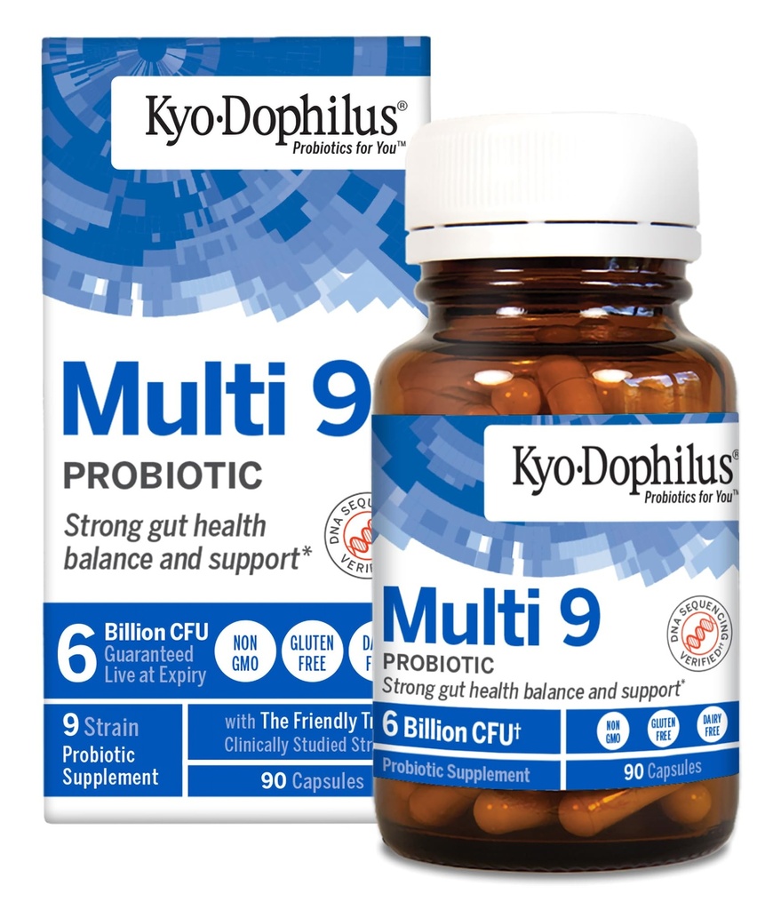 Kyolic Kyo-Dophilus Multi 9 Probiotic, Strong Gut Health Balance and Support