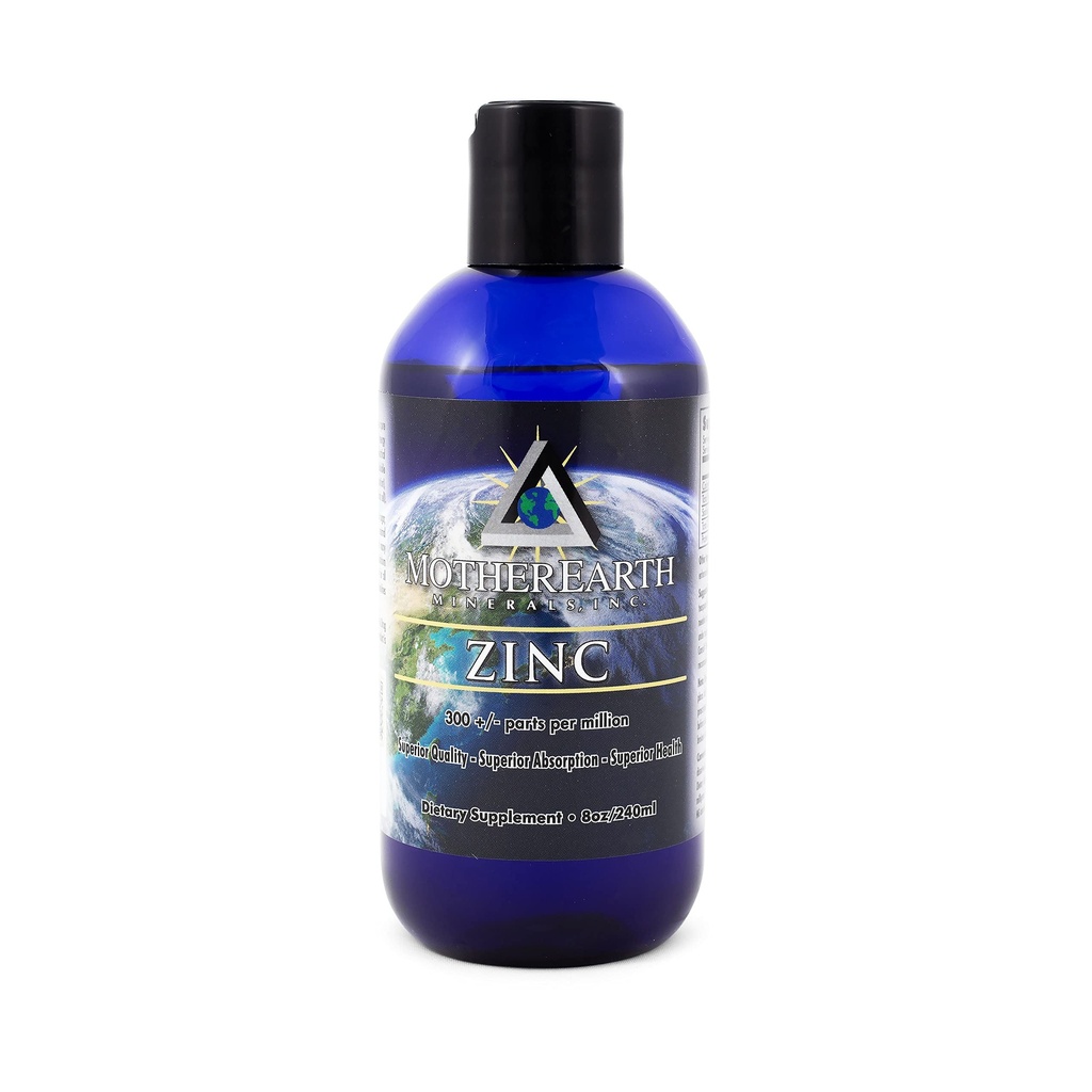 Mother Earth מינרלים - Zinc - Antioxidant, Aids Assimilation של ויטמינים, צמיחה נורמלית ופיתוח, תחזוקה של חלקי גוף