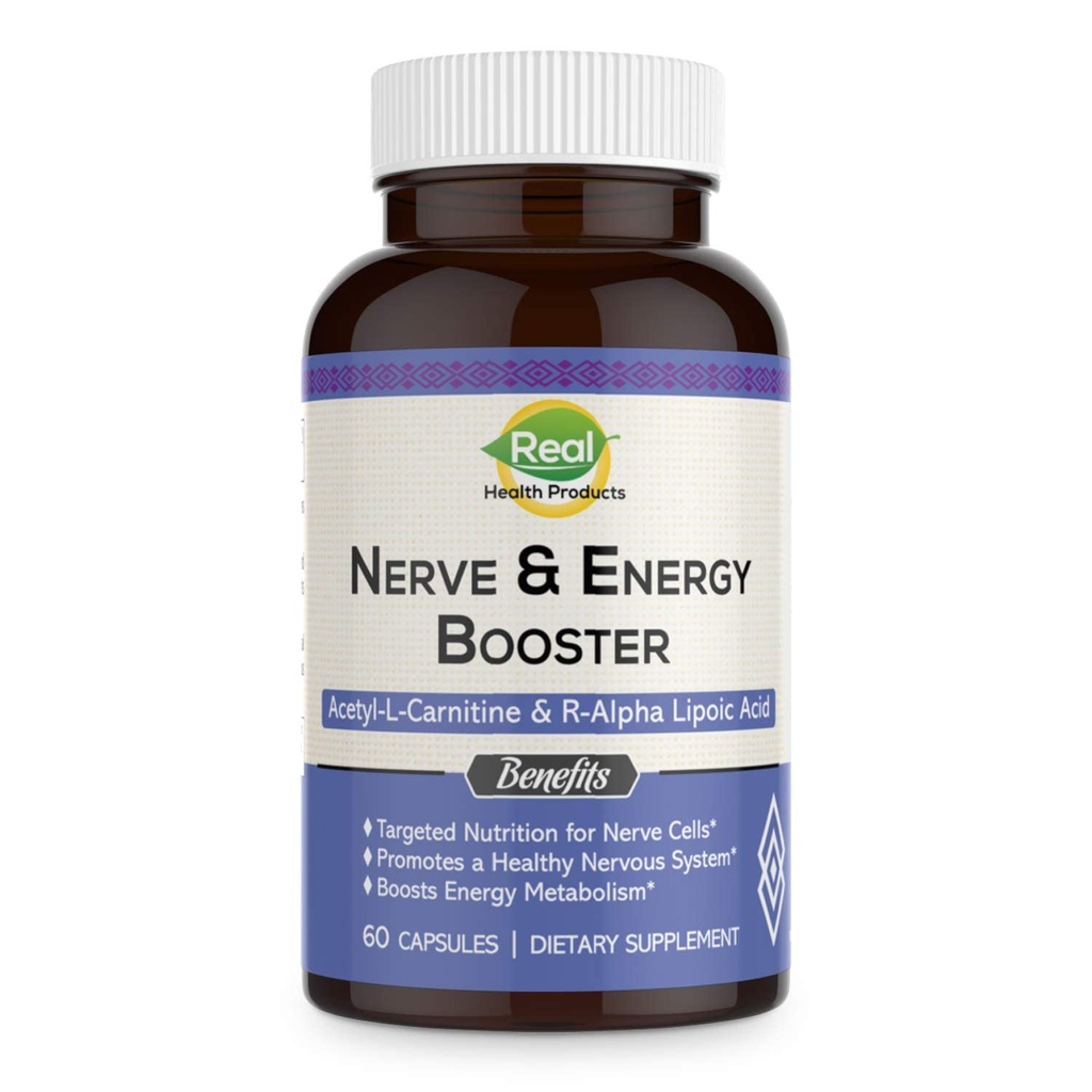 תוסף ALA - R-Alpha Lipoic Acid 300mg & Acetyl L-carnitine 1000mg - Nerve & Energy Booster for Nerve, Cardiovascular, Cognitive Function & Antioxidant Support, 60 קפסולות, 30 ימים אספקה