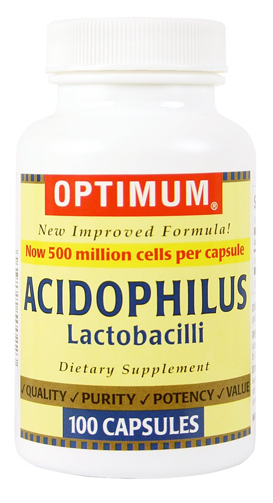 אופטימוס Acidophilus Lactobacilli כמוסות, 100 הרוזן (Pack of 2)
