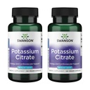 Swanson Potassium Citrate - תוסף מינרלים לקידום בריאות הלב ואנרגיה תמיכה - מסייע ל- Optimal Nerve & Kidney לתפקד עם רכיבים טבעיים - (120 קפסולות, 99 מ"ג כל אחד) (2 Pack)