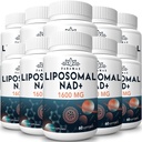 1600 מ"ג Liposomal NAD תוסף, 98% טהור NAD+ תוסף, הנחה גבוהה, אלטרנטיבה לניקוינמיד Riboside או NADH כדי Boost NAD+ עבור Aging Defense, Energy, Longevity, 600 Softgels
