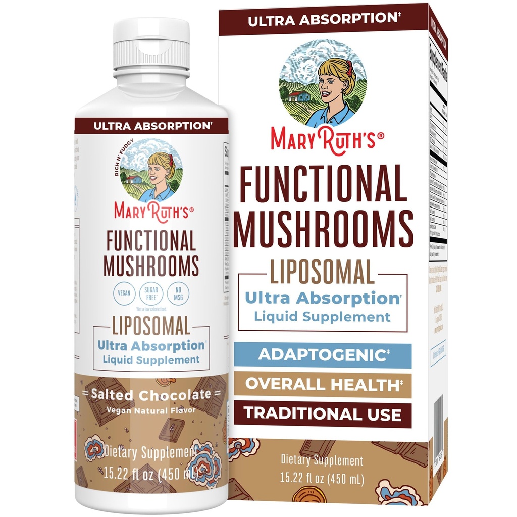 MaryRuth Organics Mushroom, תוסף Mushroom, ויטמין נוזלי Mushroom, תוסף Reishi Mushroom לתמיכה ב- Immune, טורקיה Tail ויטמין for Stress Relief, Vegan, non-GMO, Gluten Free, 15.22 Fl Oz