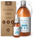 Premium Colloidal Silver ● Optimal Concentration Formula, Smaller Particles, Better Results § מעבדה מוסמך נוזל המיוצר באיחוד האירופי ● חינם Sprayבק למלא & Ebook (35 floz)