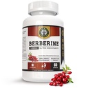 Berberine HCL 1200 מ"מ Premium, Ultra High Purity, Pure 60 קפסולות - תוספת ברברין, תומך מערכת החיסון, Berberine Plus משופרת עם Bitter Melon פירות & Banaba Extract Leaf Extract